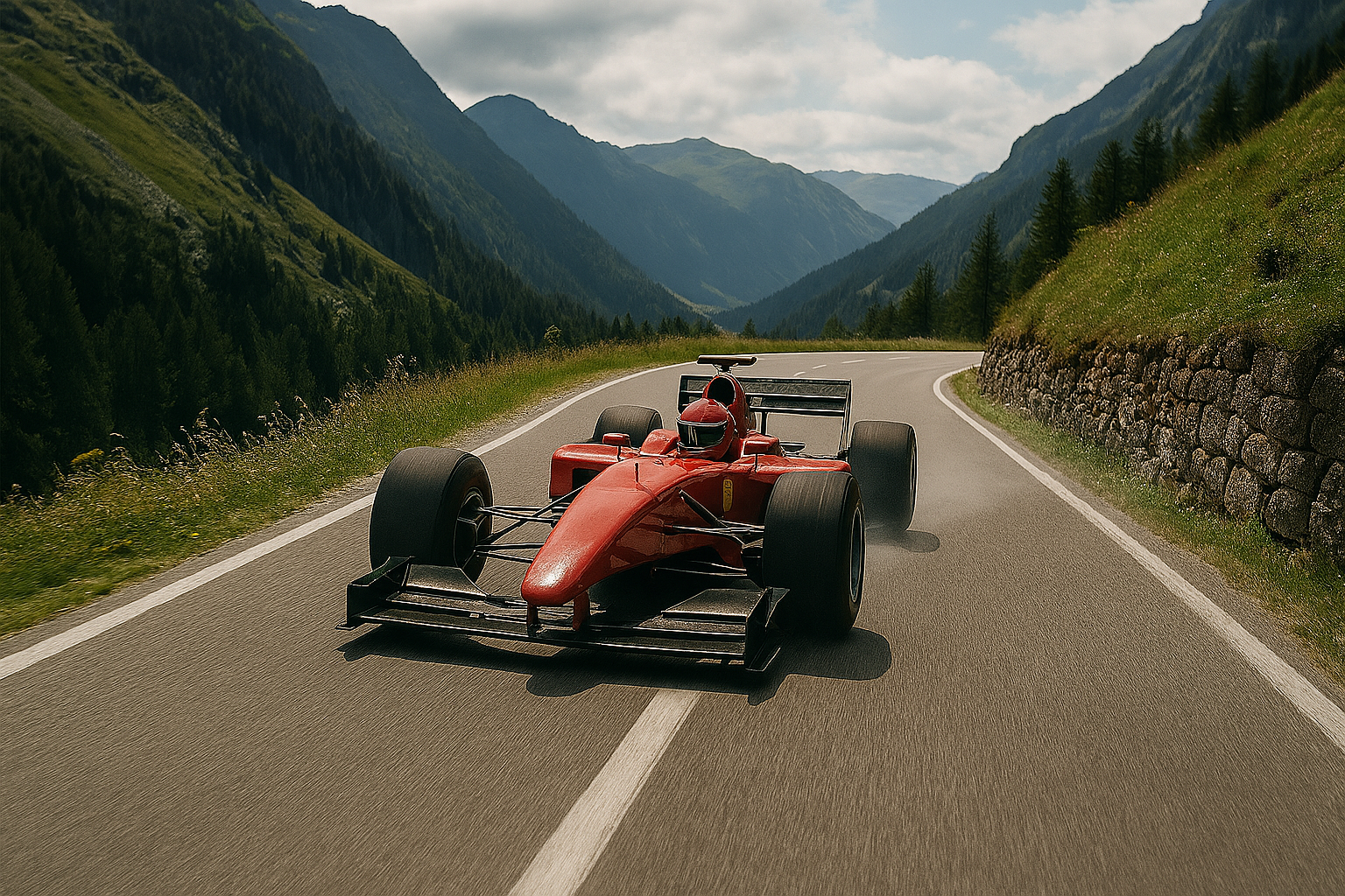 Polytrack cover showing a curving racetrack